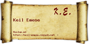 Keil Emese névjegykártya